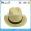 Lancai-Development ability vivid in style beautiful straw fedora hat with grosgrain ribbon trim and knotted sisal