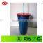 FDA certification Personalized insulated clear tumblers with straw for drink