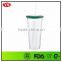 Christmas 20 Ounce Double walled Drink tumbler cups with straw