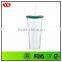 With competitive price !! 20 ounce little heart plastic double wall insulated tumbler with straw and lid
