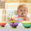 Cute Design Colorful Food-Grade Baby Bowl Silicone Baby Feeding Bowl Set With Lid For Microwave Oven