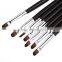 Fashion 1Pcs Black Wooden Alloy Make Up Brush Professional Lipbrush Eyeshadow Makeup Brush