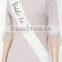 Wholesale hen party favor embroidered bride to be lace sash