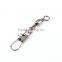 Interlock Snap Ball Bearing Swivel Rolling Solid Rings Fishing Connector #8 3.5CM Length Ocean Boat Fishing Hooks