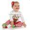 Hot sale kids stripe clothes lovely girls outfits fall baby clothes 2015 christmas children clothing