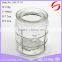 Full Set Clear ball shape glass candle holder with screw top