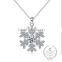 925 Sterling Silver Snowflake Necklace Fashion Women Necklace Supplies 6360438