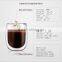  high borosilicate double wall coffee cup for 80ml