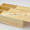 3 bottle wooden wine box with slide lid