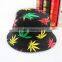 2016 New Fashion Hip Hop Green White Leaf Print Fishing Caps Weed Bucket Hats For Mens