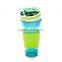 Snackeez 2 In 1 Drinking Snack Promotional Fruit Clear PP Plastic Juice Water Cold Drink Cup