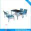 Outdoor Rattan Furniture Cafe Set Coffee Table And Chairs