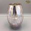 Hand blown silver plating crackle glass vases for wedding decoration