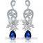 Wholesale Stock Small Order Fashion Women Long Style Hollow Flower Zircon Earrings