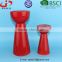 BSCI Audit factory Wedding table centerpieces ceramic candlestick red Pillar candle Holder
