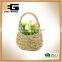 Exquisite natural rattan basket with handle for garden planter