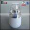  china new products 30ml cosmetic lotion perfume screen printing white glass bottle silver aluminum pump bottle glass