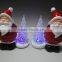 Hot sell ceramic Santa Clause Snowman house with LED light for Christmas Decoration