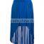 Women plus size clothing factory ladies new model charming blue long skirt plain dyed summer sexy maxi chiffon skirt