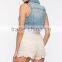best selling ladies elegant white crochet polyester shorts