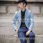 Men's light blue suit, made to measure suit (SHT1405)