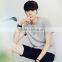 Zm40283b New Style Fancy Men's Summer Pure Color Shirts Comfortable Short Sleeve T-shirt