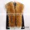Long Women Fur Collar Fake Fox Fur Raccoon Fur Faux Coat Decor Luxurious Scarf Winter Multi