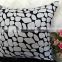 Black & white decorative pillow cover printed, cotton blend pillow, printed pillow, modern home decor, floor cushions