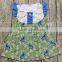2017 Factory provide best price baby clothes 3-5 year old girl dress print colorful flags ruffle sleeve maxi dress for baby