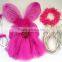 flower girls tutu dresses with butterfly wings costume set