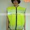 Sleeveless fluorescent yellow safety reflective waistcoat