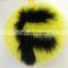 Fur pom pom keychain whole fox fur accessory alphabet bag charm