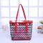 Large Capacity Candy Color Korean Clear PVC Beach Tote Bag