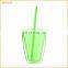 plastic double wall tumbler with removable paper insert travel mug