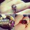 Europe and the United States the Zircon Rose Gold Diamond Trade Hot Couple Ring