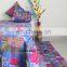 quilt twin size Fruit Print Kantha Bedspread Throw Indian Blue Handmade Jaipur cotton Quilt