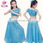 ET-128 Newest arrival multi-color indian Children performance belly dance costume including top and skirt and velvet scarf suit