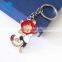 Valentine's gift heart shaped cheap custom soft enamel key ring couple heart keychain Christmas gifts metal key chains