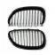 1 Pair Gloss Black Single Slat Line Front Grille Kidney grill for BMW 5 Series E60 E61 2004-2009