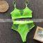 Swimwear Women 2019 Mermaid Swimsuit Halter Push Up Summer Neon Green Fishing Net Mesh Biquini Thong Bikini Maillot de Bain