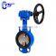 Worm Gear Operate Ductile Iron DN200 DN400 Rubber Lining Butterfly Valve For Water