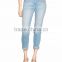 Latest Style Fashion Women Jeans 5-pocket Style With Lightly Faded