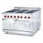 Free Standing Electric Cooking Range with 4 Square Hot Plates with Electric Oven
