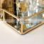 Top1 Gold Square Mirror Tray Decorative Metal Tray Vanity Tray For Home Decor