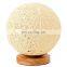 French Rattan Table Lamp Shade Night Light Creative Wood Base Led Rattan Ball Table Lamp