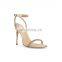High heel women rhinestones strip ankle to toe ladies high heel sandals open toe women ankle strap sandal shoes