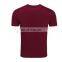 Burgundy Color Wholesale Custom Printing T-Shirt Round Neck T Shirts For Men  Moisture Wicking Sport