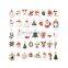 38pcs Mixed Christmas Charms Enamel Pendants Ornaments Xmas Tree Decoration for Bracelet Earrings Necklace DIY Jewelry Findings