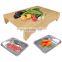 Bamboo Wooden Chopping Board Cutting With Sliding Stainless Steel Tray