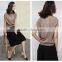 summer popular lady short-sleeved shirt loose knit wool vest sweater